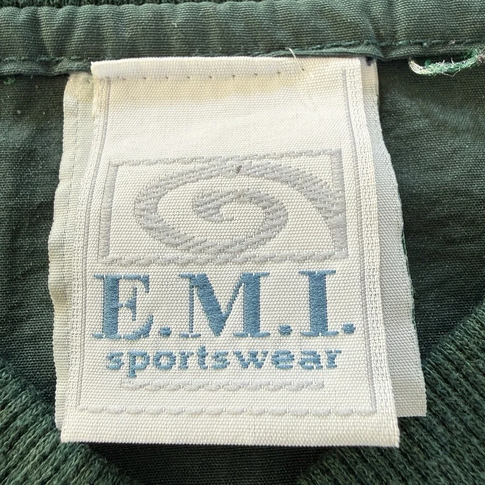 Vtg Flying Dog Brewery Windbreaker Pullover‎ Men's Size XL Green Pockets EMI tag